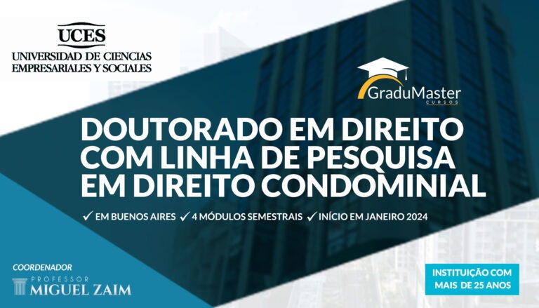 GraduMaster abre inscrições para Doutorado com linha de pesquisa em Direito Condominial